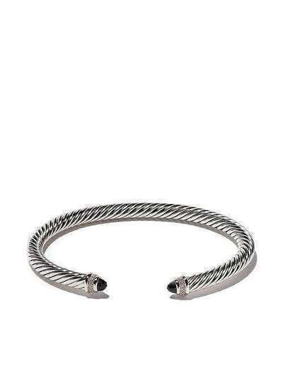 David Yurman Cable Classics onyx and diamond cuff bracelet B03934SSABODI
