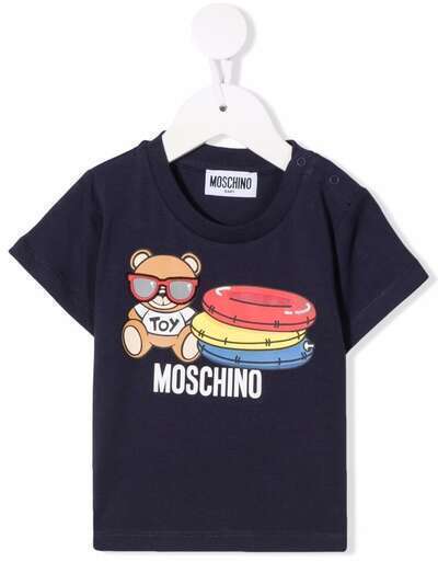 Moschino Kids футболка с принтом Teddy