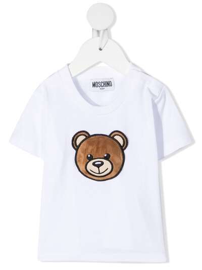 Moschino Kids футболка с фактурной нашивкой Teddy Bear