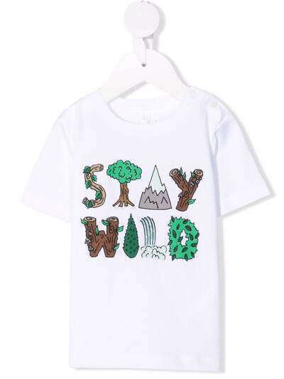 Stella McCartney Kids футболка из органического хлопка с надписью