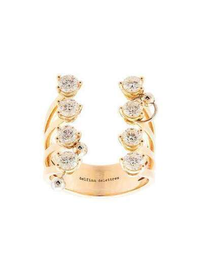 Delfina Delettrez золотое кольцо с бриллиантами NTL1013AP