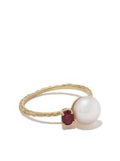 Wouters & Hendrix Gold золотое кольцо с жемчугом и рубином R162RYGEXLUSIVE