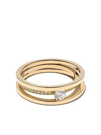 Georg Jensen кольцо Halo из желтого золота с бриллиантами 20000117