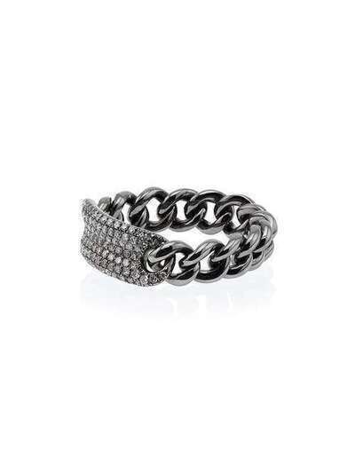 SHAY Metallic Silver Chain Link Diamond Ring SR5BG18