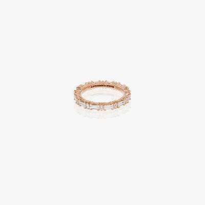 Suzanne Kalan кольцо Baguette из розового золота с бриллиантами BAR561RG