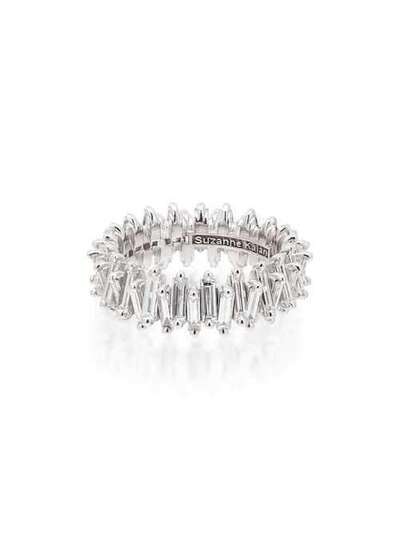 Suzanne Kalan кольцо Baguette из белого золота с бриллиантом KOR613