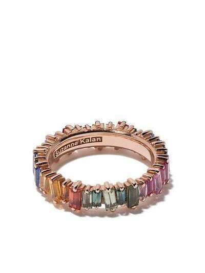 Suzanne Kalan кольцо Rainbow Eternity из розового золота с сапфирами
