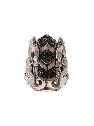 John Hardy серебряное кольцо Legends Naga с сапфирами и шпинелью RBS6501184BLSBN