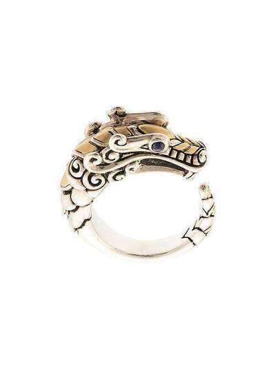 John Hardy кольцо из золота и серебра Legends Naga с сапфирами RZS650120BHBSP