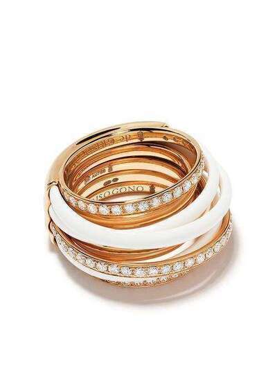 De Grisogono кольцо из розового золота с эмалью и бриллиантами 5400142