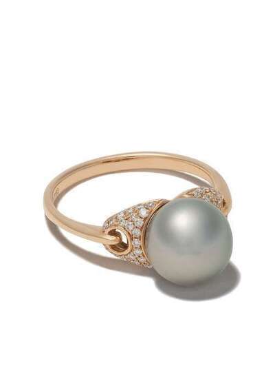 Yoko London кольцо Classic Freshwater из розового золота с жемчугом и бриллиантами RL00789TGDEY