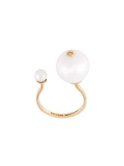 Delfina Delettrez кольцо с бриллиантом 'Pearl piercing' NTL1001A