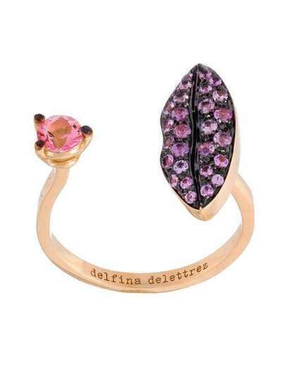 Delfina Delettrez кольцо с сапфирами 'Lips piercing' ANA1019A