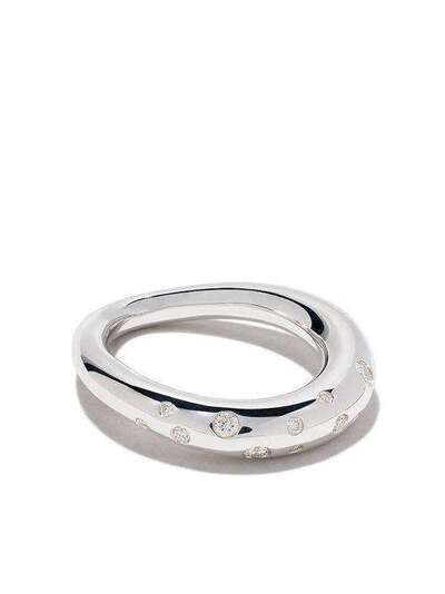 Georg Jensen серебряное кольцо Offspring с бриллиантами 20000136