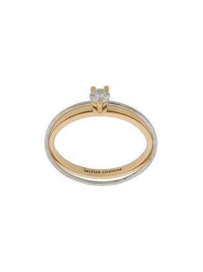 Delfina Delettrez золотое кольцо Two In One с бриллиантами TIO5005A