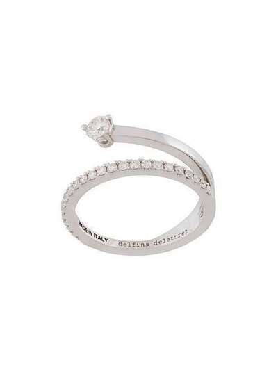 Delfina Delettrez кольцо Marry Me из белого золота с бриллиантами HND1008ABIS