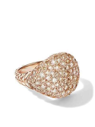 David Yurman золотое кольцо Chevron Pavé с бриллиантами R12847D8RACD