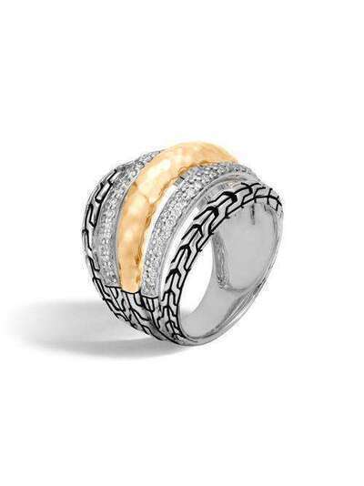John Hardy кольцо из золота и серебра с бриллиантами RZP9996992DI