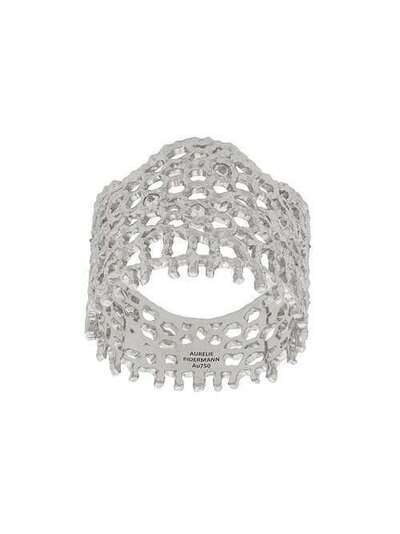 Aurelie Bidermann 18kt white gold Vintage Lace diamond ring LACBR05WG