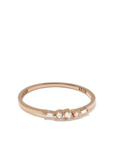 Suzanne Kalan кольцо Thin Playful из розового золота с бриллиантами BAR333RG65
