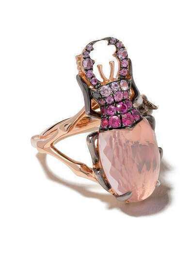 Annoushka "кольцо Mythology из розового золота с кварцем, бриллиантами и сапфирами" 28775