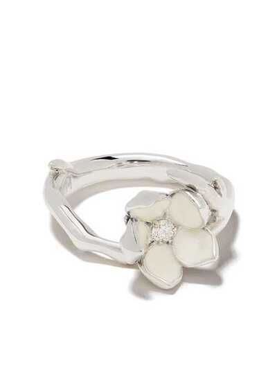 Shaun Leane серебряное кольцо Cherry Blossom с бриллиантами CB001SSWHRZM