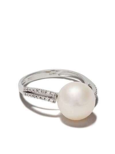 Yoko London кольцо Classic Freshwater из белого золота с жемчугом и бриллиантами YRT02247FDEY