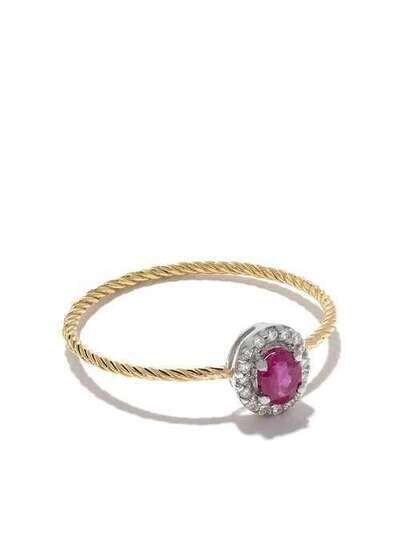 Wouters & Hendrix Gold кольцо с бриллиантами и рубином R1D34RYGWG