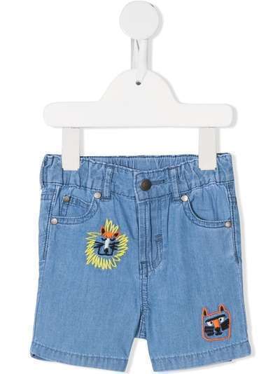 Stella McCartney Kids джинсовые шорты с вышивкой