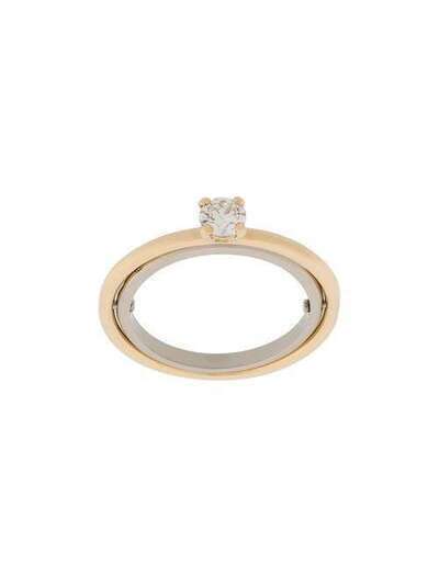 Charlotte Chesnais кольцо Elipse из белого и желтого золота с бриллиантами FJBA014DIA