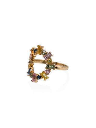 Ileana Makri 18K yellow gold Rainbow sapphire ring 1067002040