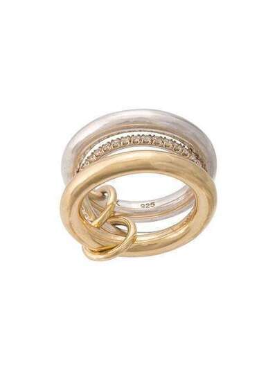 Spinelli Kilcollin кольцо Libra SP из золота и серебра с бриллиантами SG7RG3LMXPW