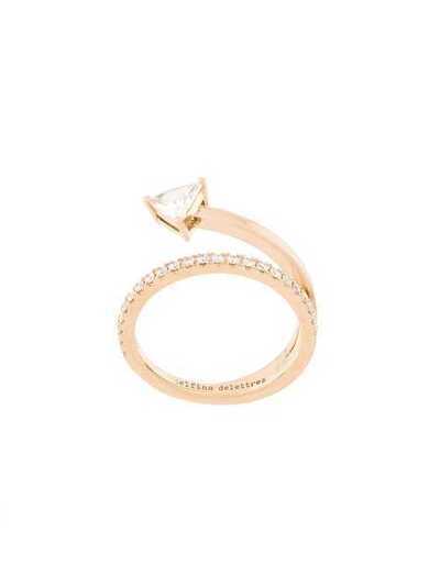 Delfina Delettrez золотое кольцо Marry Me с бриллиантами HND1008D