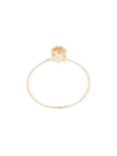 Natalie Marie Tiny Rose Cut Ring with Honey Quartz AW20249YG