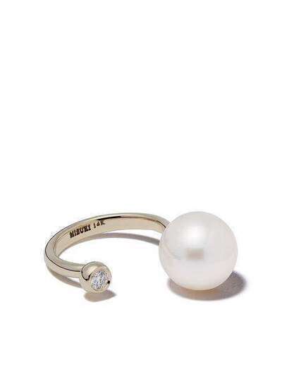 Mizuki золотое кольцо с бриллиантами и жемчугом SBR23W