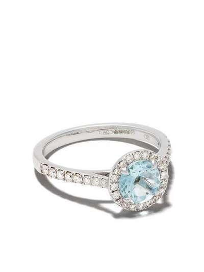 Astley Clarke золотое кольцо Halo с аквамарином и бриллиантами 90056WAQR