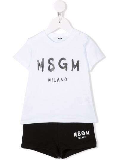 MSGM Kids комплект из футболки и шортов с логотипом