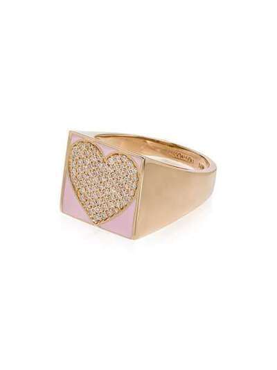 Alison Lou золотое кольцо с бриллиантами и эмалью ALSLR03Y
