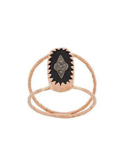 Pascale Monvoisin кольцо Mahe Black из розового золота с бриллиантами BAMAHE