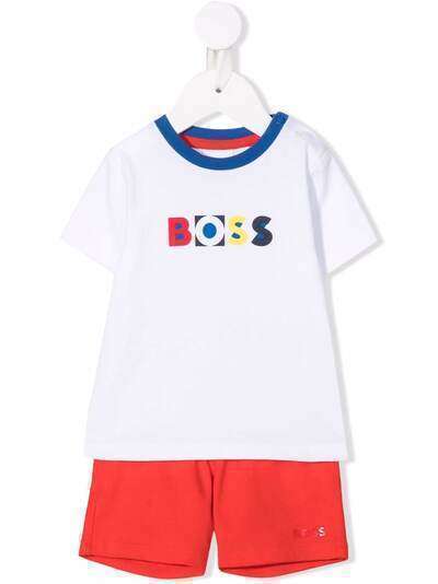 BOSS Kidswear комплект из футболки и шортов с логотипом