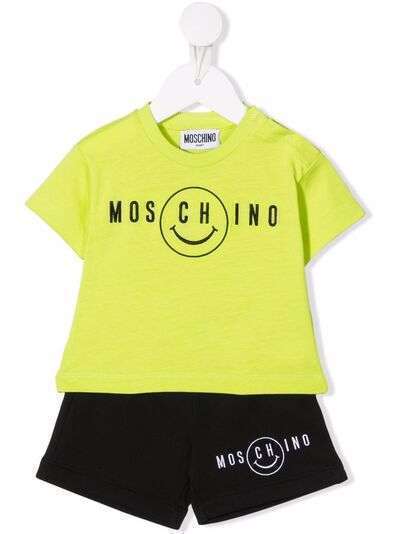 Moschino Kids комплект из топа и шортов с логотипом