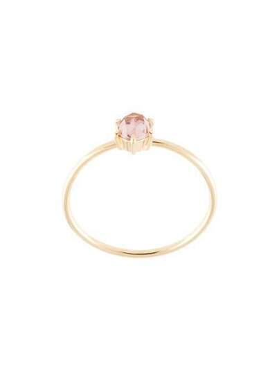 Natalie Marie Tiny Rose Cut Ring with Peach Zircon AW20252YG