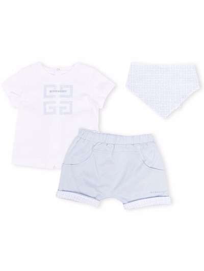 Givenchy Kids "комплект из футболки, шортов и нагрудника с логотипом 4G"