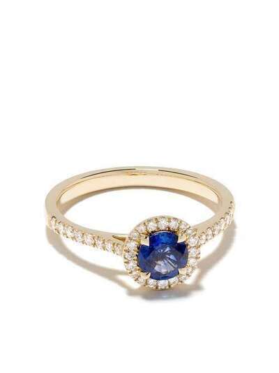 Astley Clarke золотое кольцо Halo с бриллиантами и сапфирами 90051YBER
