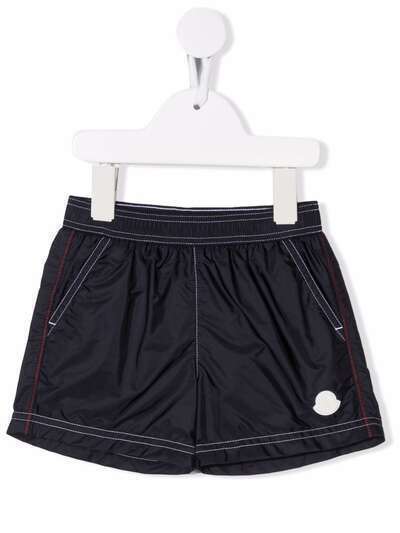 Moncler Enfant logo-patch swim shorts