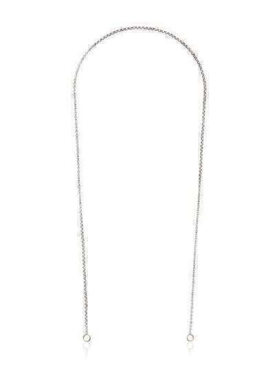 Marla Aaron silver 14K gold loops rolo chain necklace MASC724YG