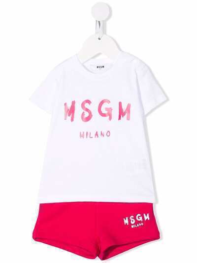 MSGM Kids комплект из футболки и шорт с логотипом