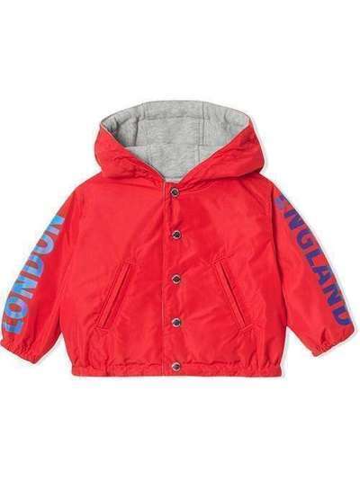 Burberry Kids двухсторонняя куртка с капюшоном и логотипом 8006964