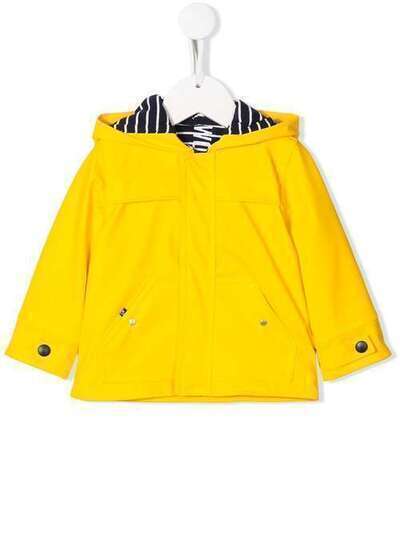Lapin House striped detail hooded jacket 201E1161
