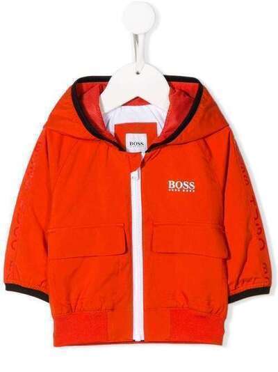 Boss Kids куртка с капюшоном и логотипом J0620441C